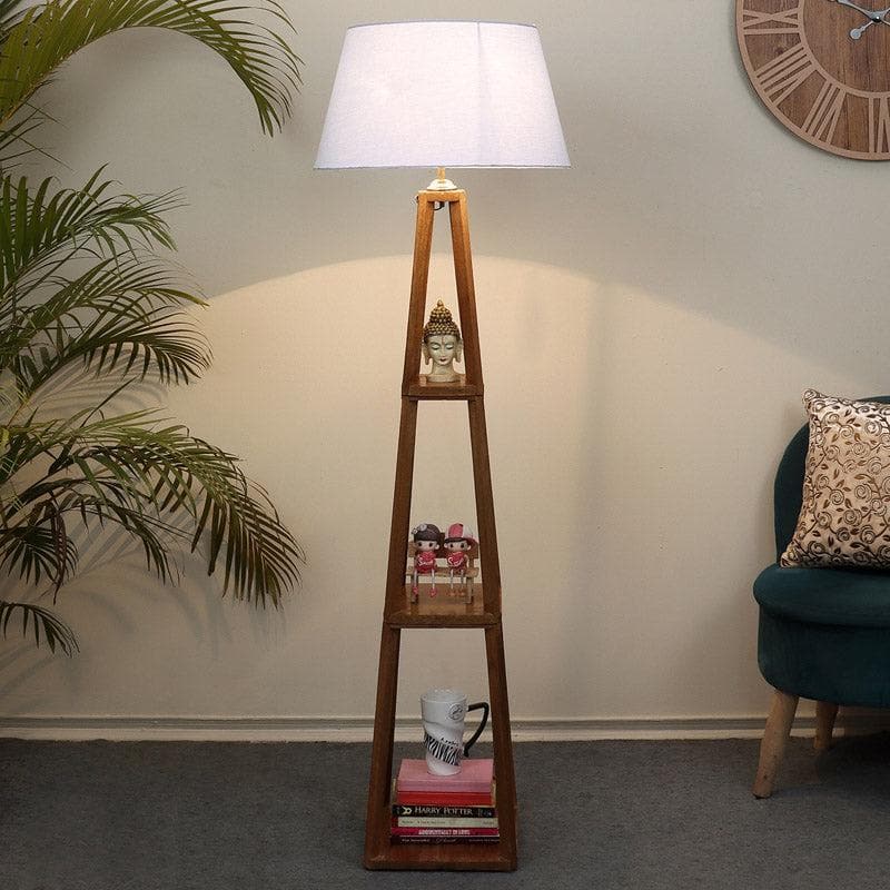 Buy Blace Netima Floor Lamp With Shelf - Cloud White Floor Lamp from Vaaree