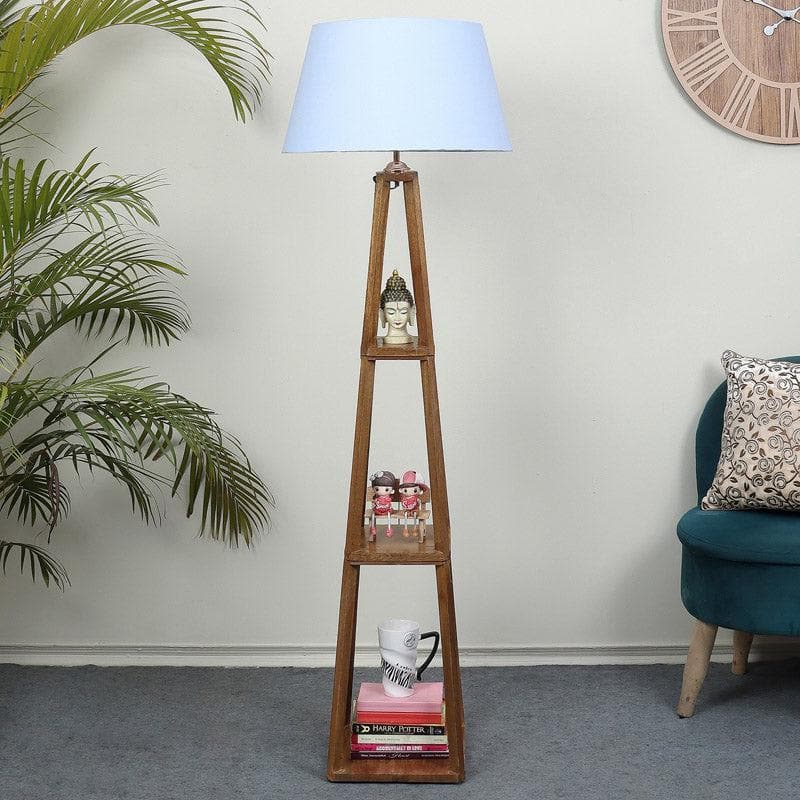 Buy Blace Netima Floor Lamp With Shelf - Cloud White Floor Lamp from Vaaree