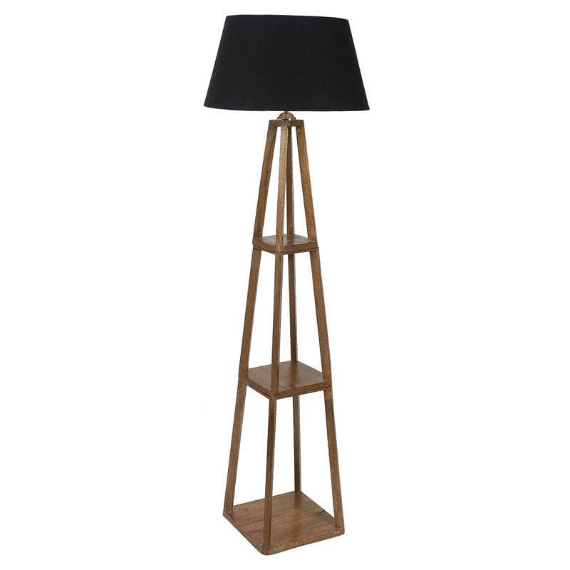 Buy Blace Netima Floor Lamp With Shelf - Coal Black Floor Lamp from Vaaree