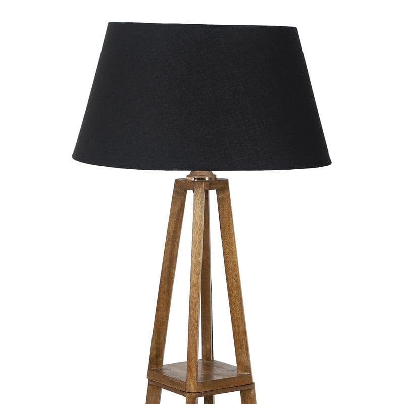 Buy Blace Netima Floor Lamp With Shelf - Coal Black Floor Lamp from Vaaree