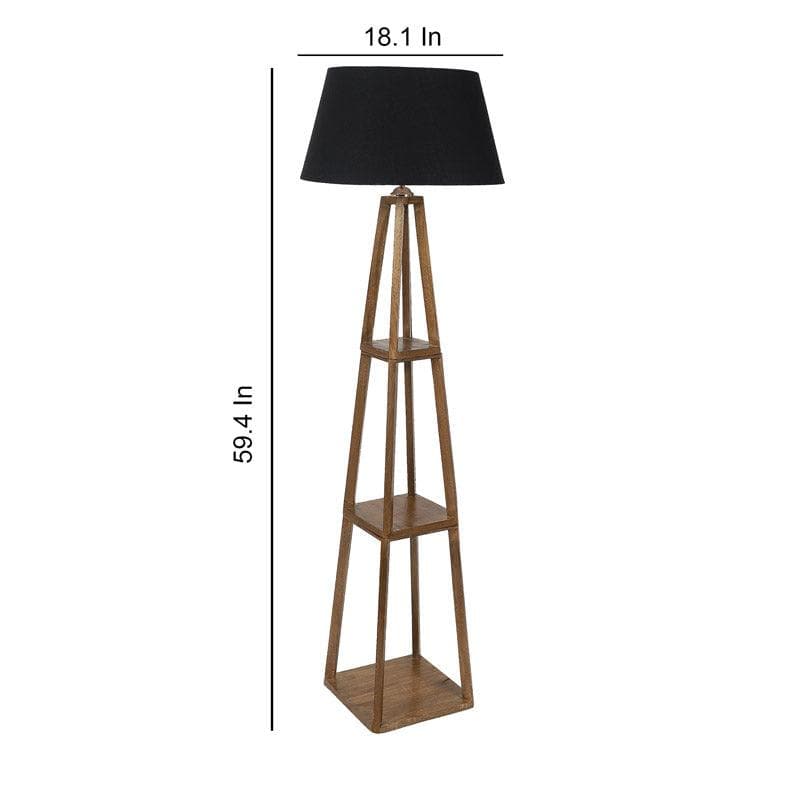 Buy Blace Netima Floor Lamp With Shelf - Coal Black Floor Lamp from Vaaree