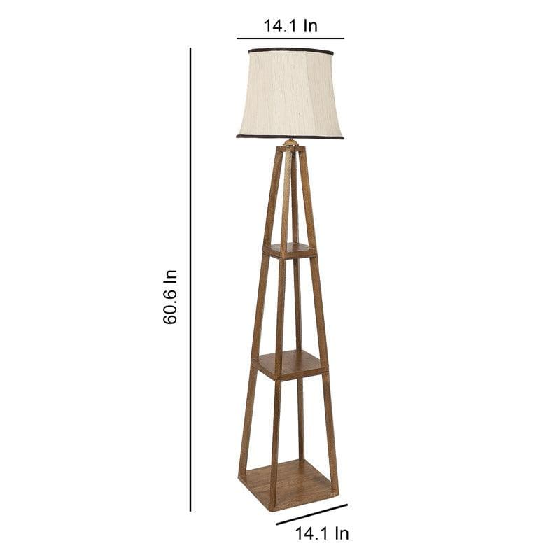 Floor Lamp - Blace Netima Floor Lamp With Shelf - Cream