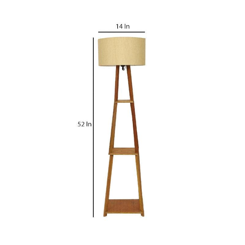 Floor Lamp - Blace Netima Floor Lamp With Shelf - Ivory