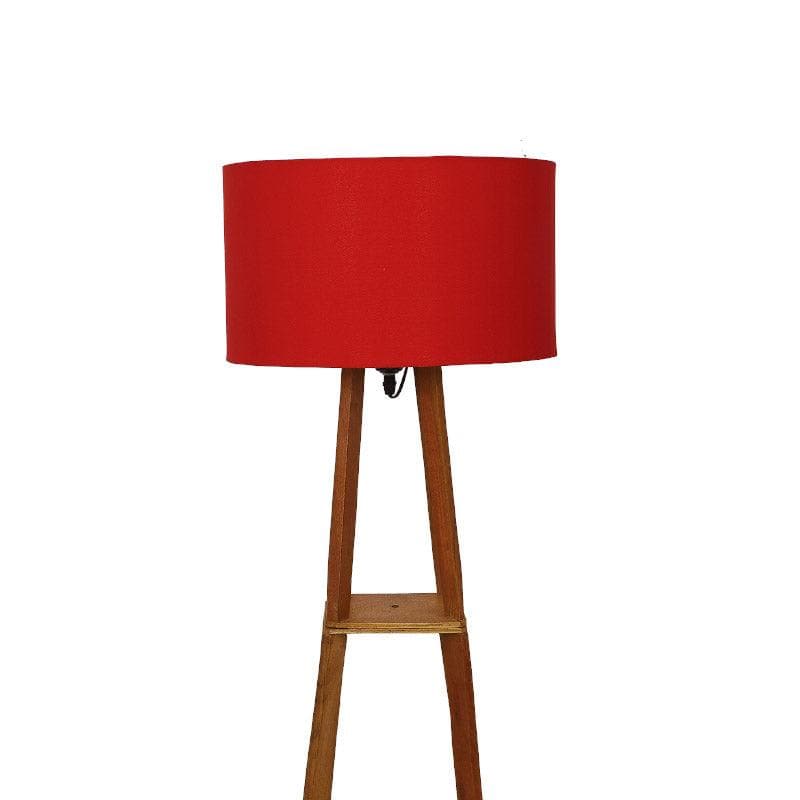 Buy Blace Netima Floor Lamp With Shelf - Red Floor Lamp from Vaaree