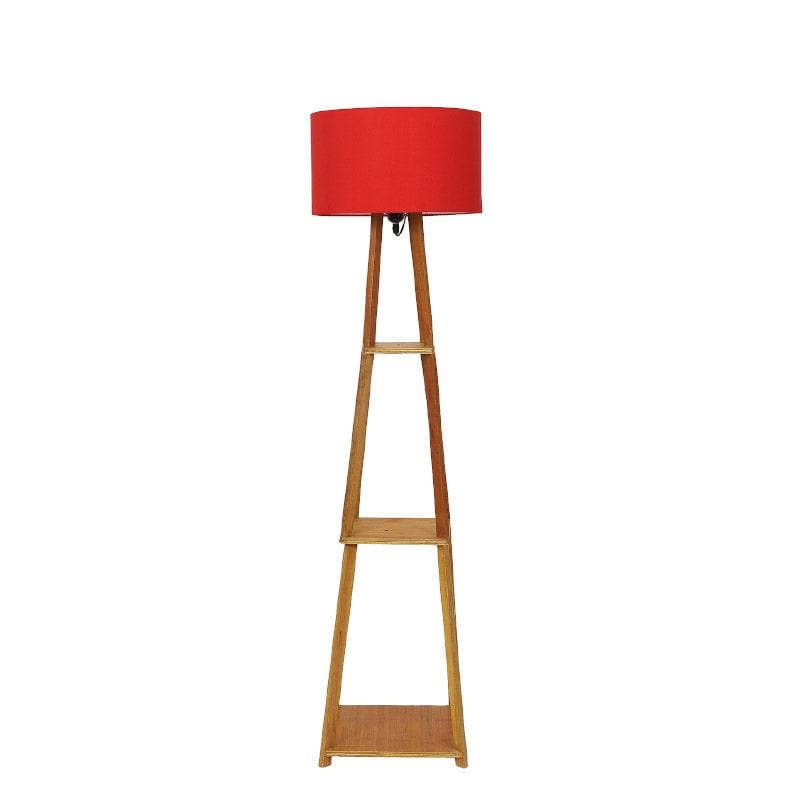 Buy Blace Netima Floor Lamp With Shelf - Red Floor Lamp from Vaaree