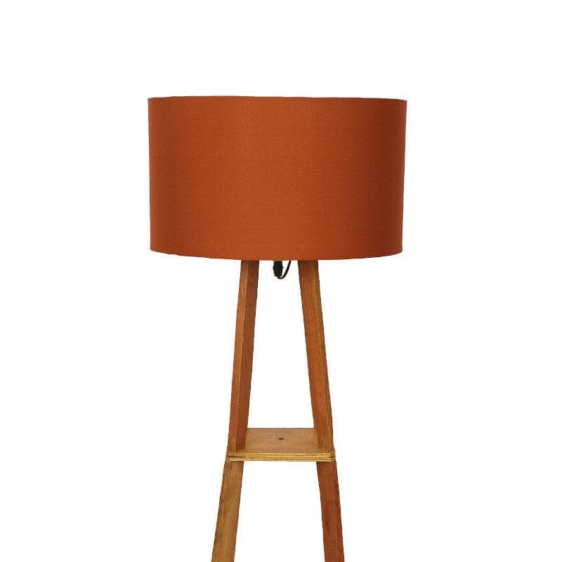 Floor Lamp - Blace Netima Floor Lamp With Shelf - Rust