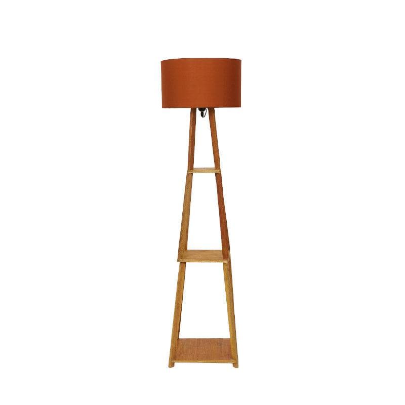 Floor Lamp - Blace Netima Floor Lamp With Shelf - Rust