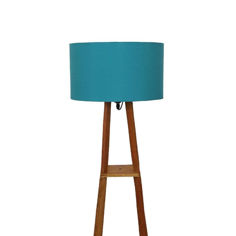 Buy Blace Netima Floor Lamp With Shelf - Teal Floor Lamp from Vaaree