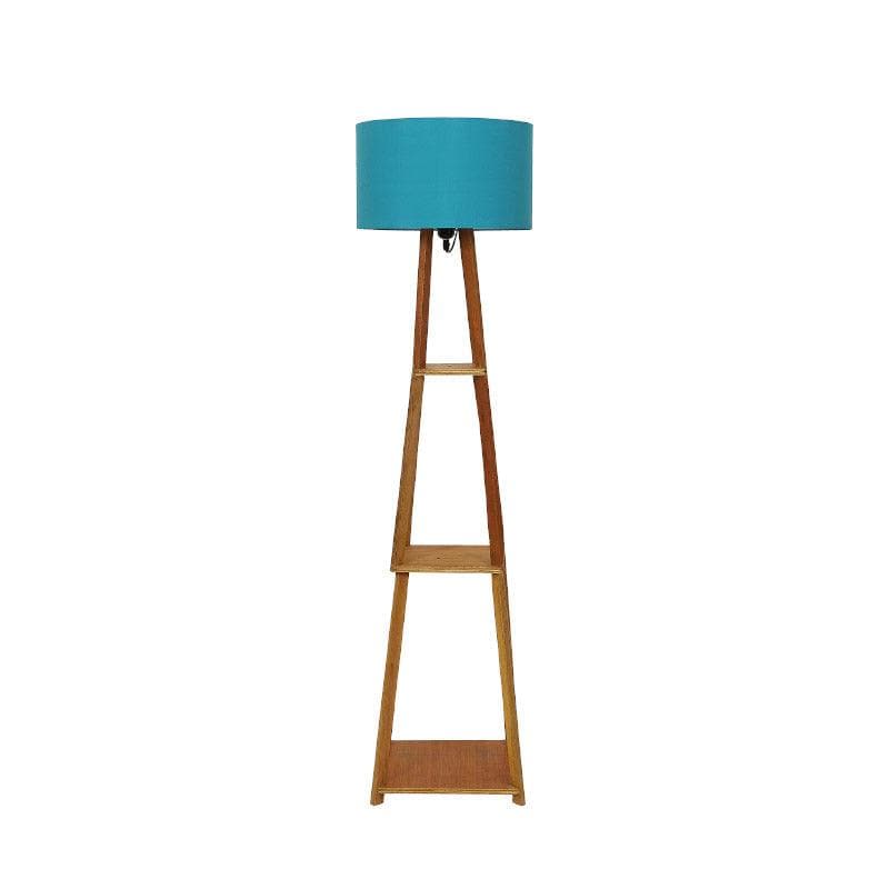 Buy Blace Netima Floor Lamp With Shelf - Teal Floor Lamp from Vaaree