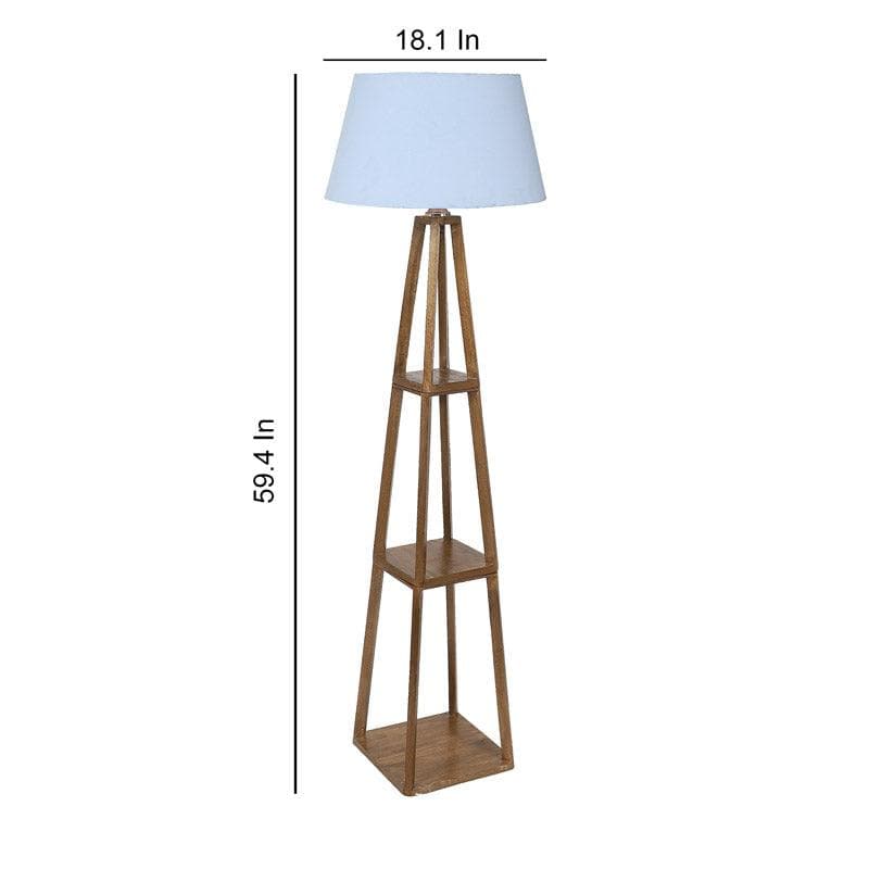 Floor Lamp - Blace Netima Floor Lamp With Shelf - Turquoise