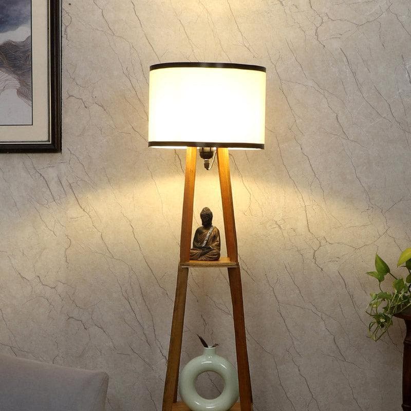 Floor Lamp - Blace Netima Floor Lamp With Shelf - White