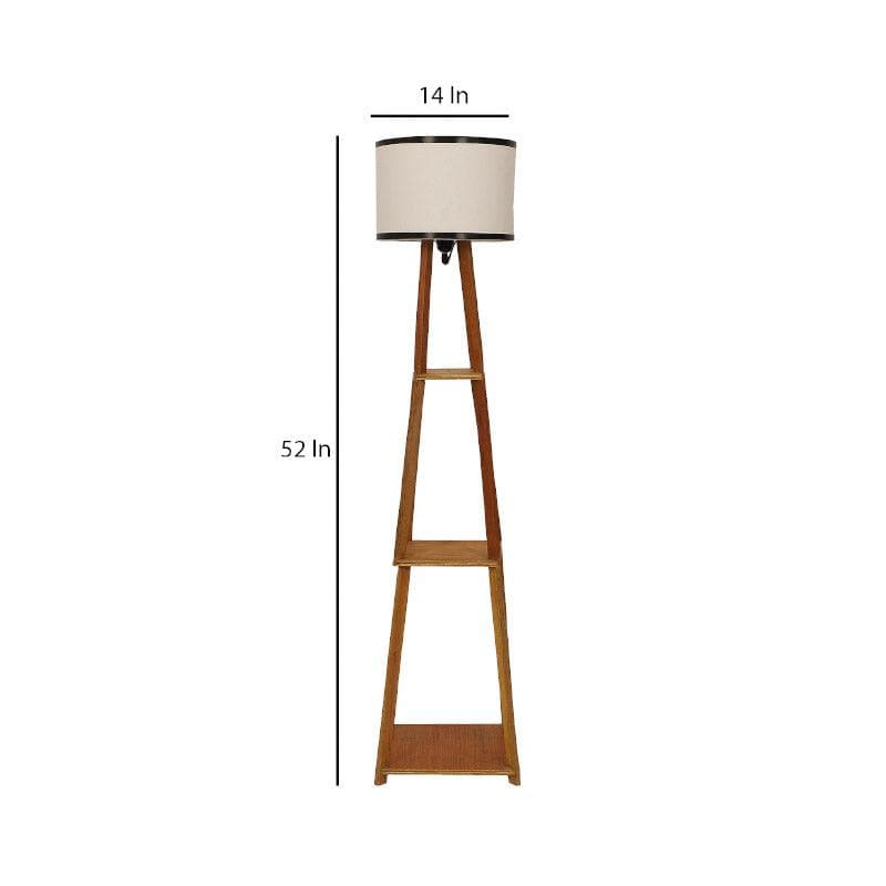 Floor Lamp - Blace Netima Floor Lamp With Shelf - White