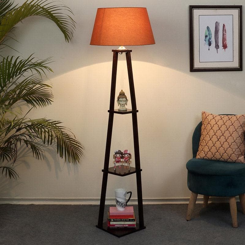 Buy Camella Floor Lamp With Shelf - Buff Floor Lamp from Vaaree