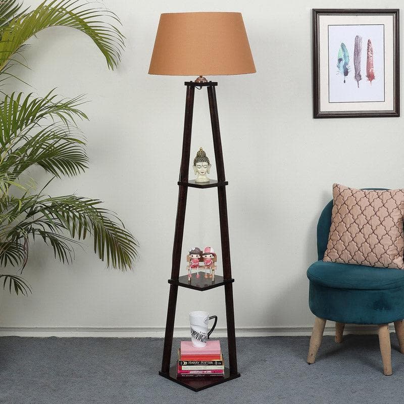 Buy Camella Floor Lamp With Shelf - Buff Floor Lamp from Vaaree