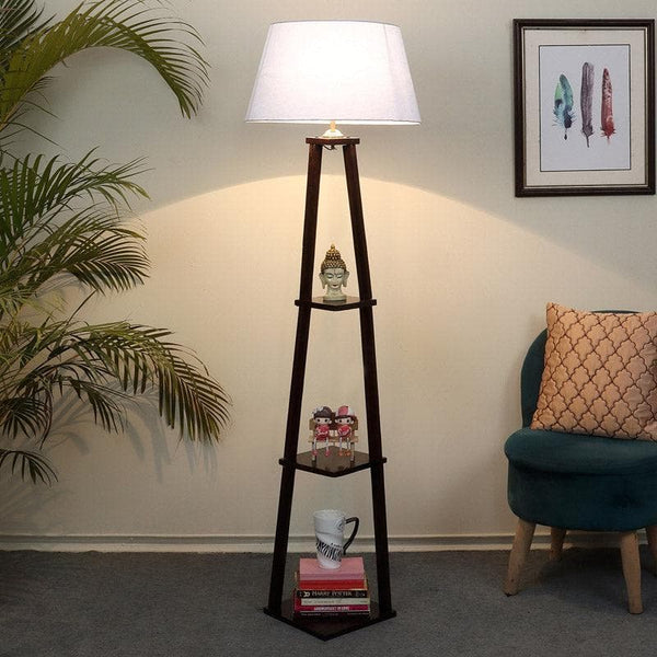 Floor Lamp - Camella Floor Lamp With Shelf- Soft Blue