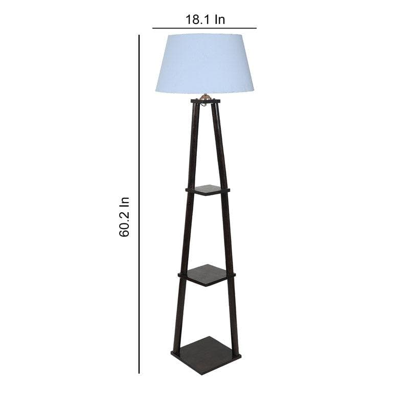 Floor Lamp - Camella Floor Lamp With Shelf- Soft Blue