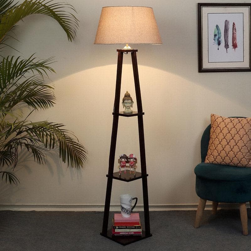 Buy Camella Floor Lamp With Shelf - White Floor Lamp from Vaaree