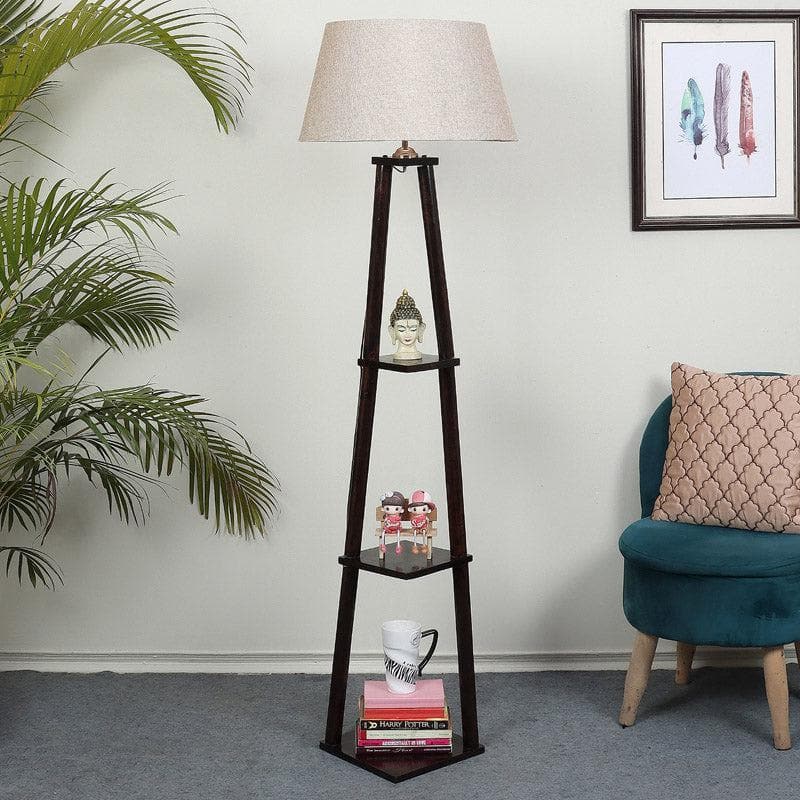 Buy Camella Floor Lamp With Shelf - White Floor Lamp from Vaaree