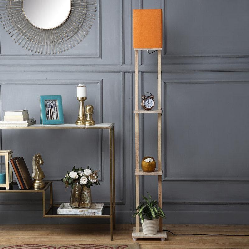 Floor Lamp - Canary Gleam Floor Lamp With Shelf