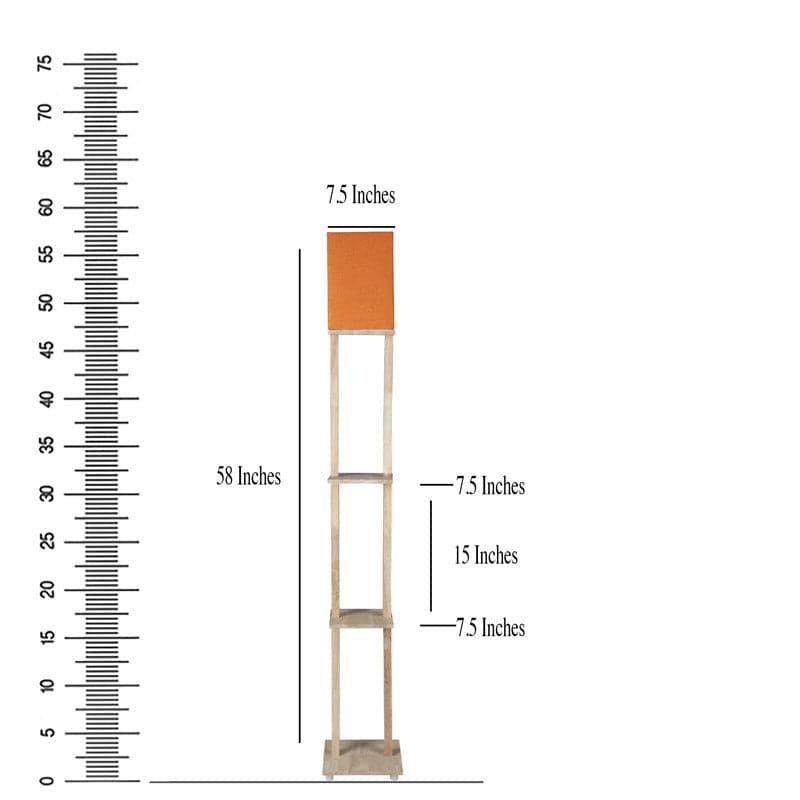 Floor Lamp - Canary Gleam Floor Lamp With Shelf