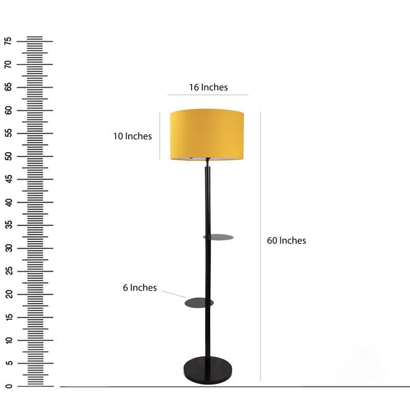 Floor Lamp - Citrine Musa Floor Lamp With Shelf