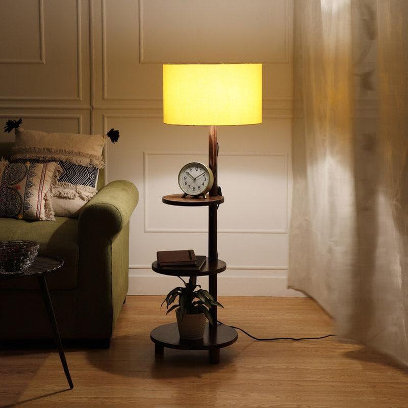 Floor Lamp - Citrine Runa Floor Lamp With Shelf