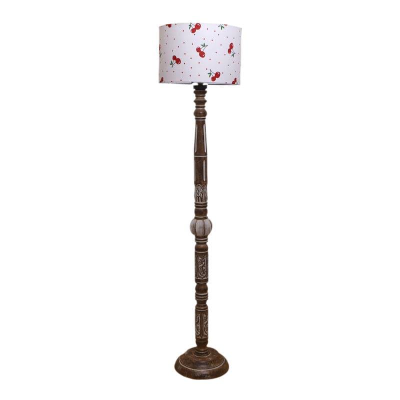 Floor Lamp - Colton Round Cherry Floor Lamp