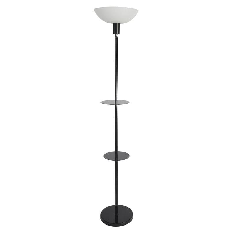 Floor Lamp - Corvina Black Floor Lamp With Shelf