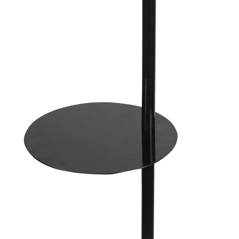 Floor Lamp - Corvina Black Floor Lamp With Shelf