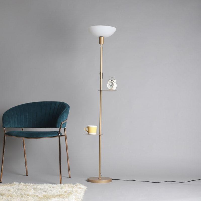 Floor Lamp - Corvina Gold Floor Lamp With Shelf