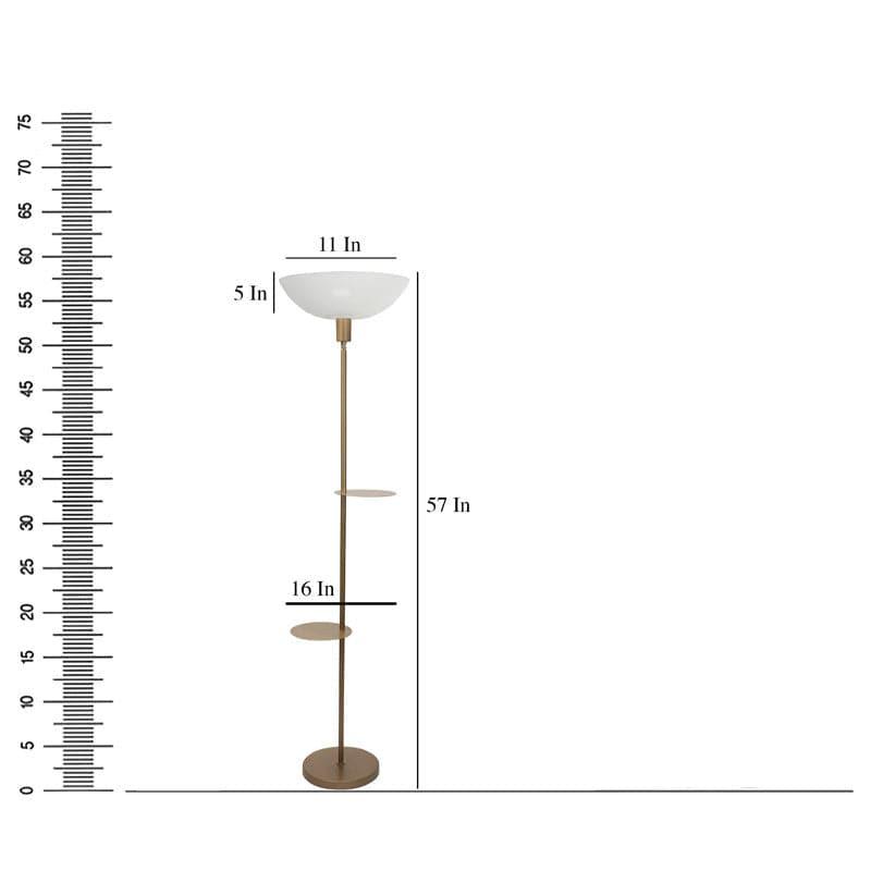 Floor Lamp - Corvina Gold Floor Lamp With Shelf