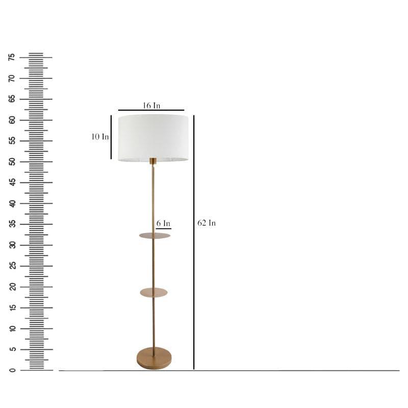 Buy Davina Dawn Floor Lamp With Shelf Floor Lamp from Vaaree