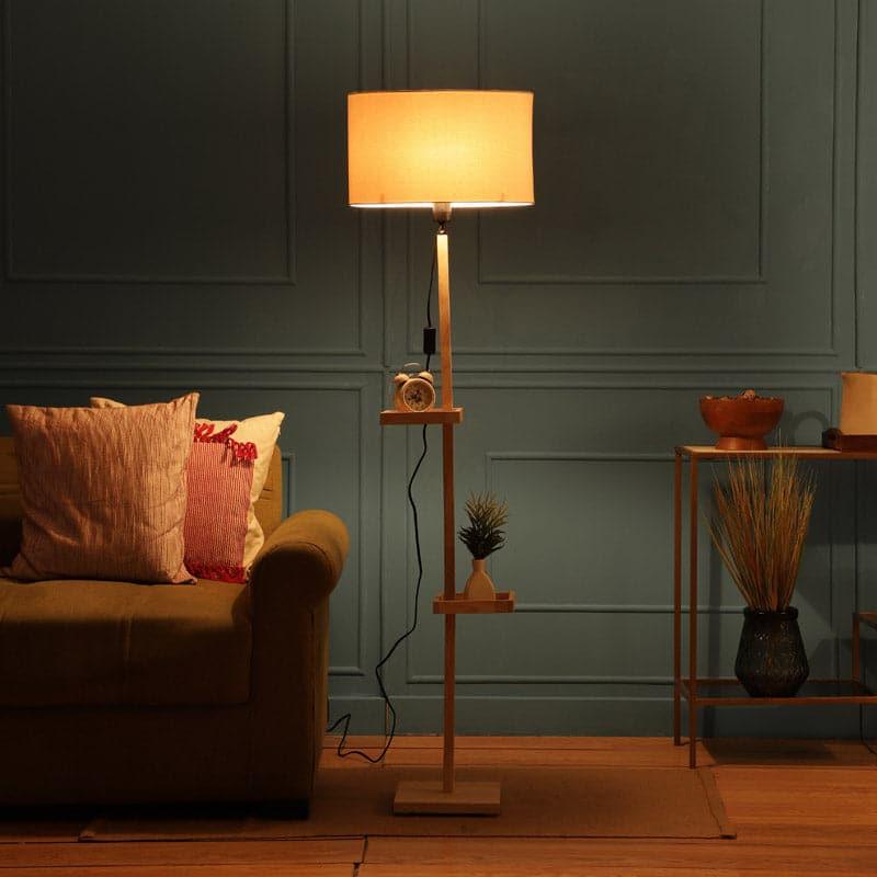 Buy Davina Moga Floor Lamp With Shelf Floor Lamp from Vaaree