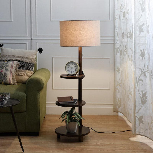 Floor Lamp - Davina Runa Floor Lamp With Shelf