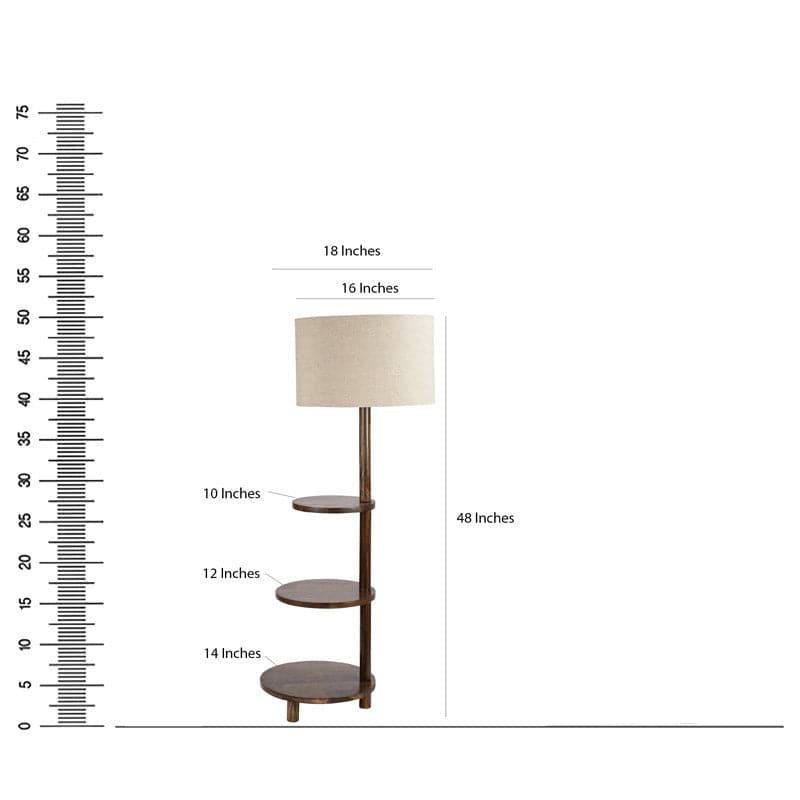 Buy Floor Lamp - Davina Runa Floor Lamp With Shelf at Vaaree online