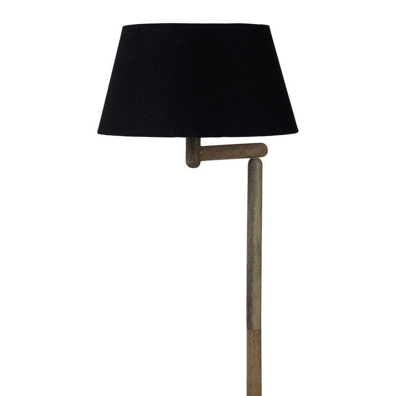 Buy Eartha Enya Floor Lamp With Shelf - Charcoal Floor Lamp from Vaaree