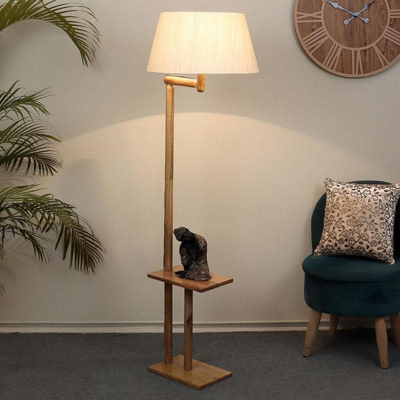 Buy Eartha Enya Floor Lamp With Shelf - Grey Floor Lamp from Vaaree