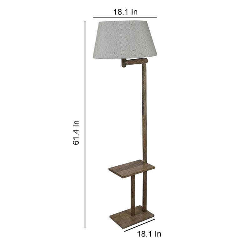 Buy Eartha Enya Floor Lamp With Shelf - Grey Floor Lamp from Vaaree