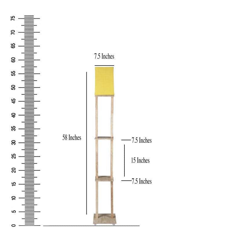 Floor Lamp - Honey Gleam Floor Lamp With Shelf