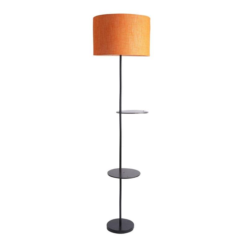 Floor Lamp - Kyomi Black Floor Lamp With Shelf