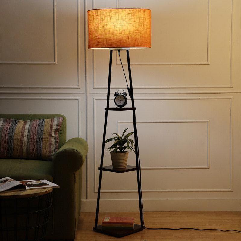 Floor Lamp - Kyomi Black Pyramid Floor Lamp