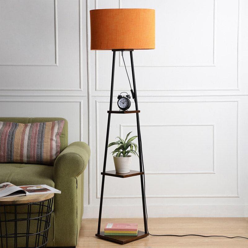 Floor Lamp - Kyomi Black Pyramid Floor Lamp