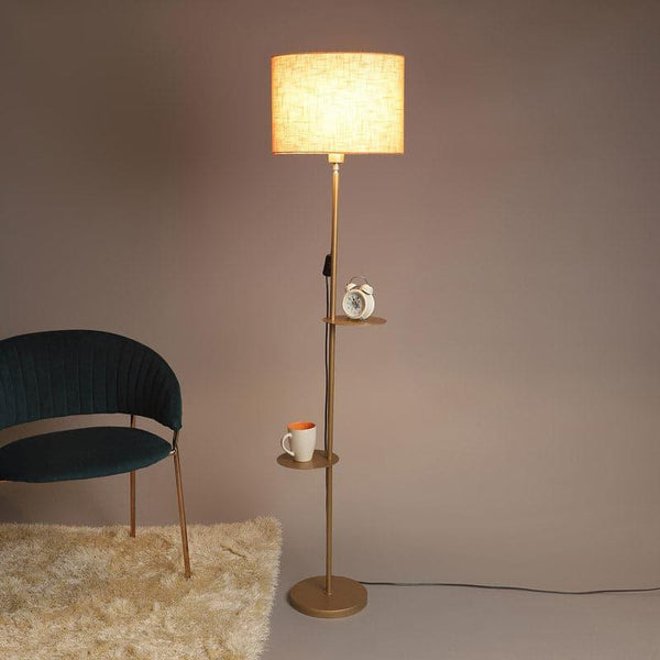 Floor Lamp - Kyomi Dawn Floor Lamp With Shelf