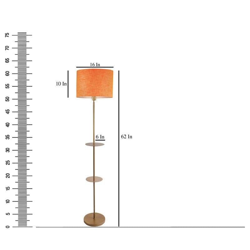 Floor Lamp - Kyomi Dawn Floor Lamp With Shelf