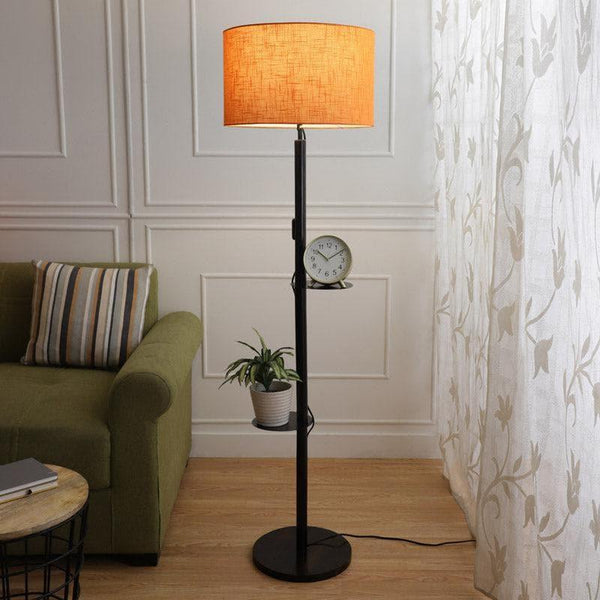 Floor Lamp - Kyomi Musa Floor Lamp With Shelf