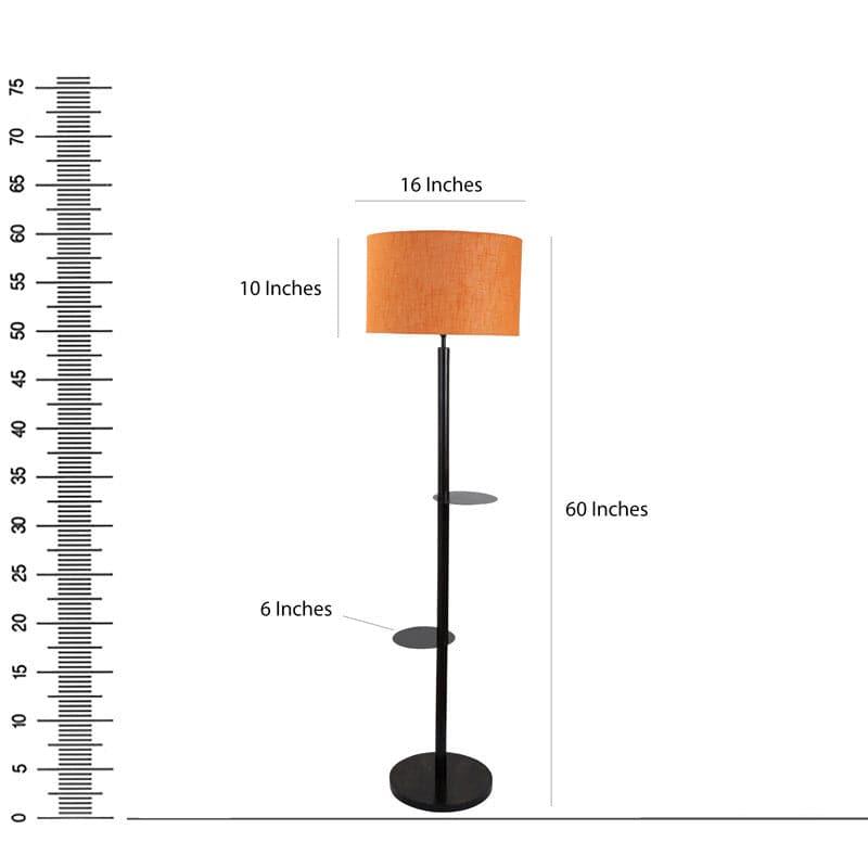 Floor Lamp - Kyomi Musa Floor Lamp With Shelf