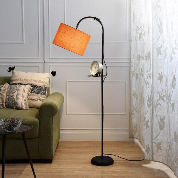 Floor Lamp - Kyomi Nyxa Floor Lamp With Shelf