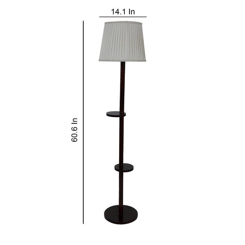 Floor Lamp - Lark Grace Floor Lamp With Shelf - Beige