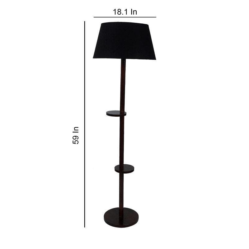 Buy Lark Grace Floor Lamp With Shelf - Black Floor Lamp from Vaaree