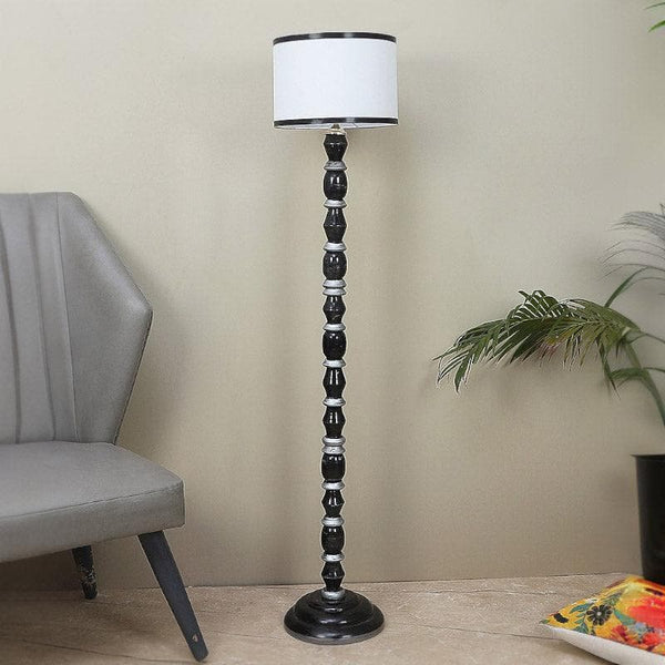 Buy Moha Floor Lamp - White & Black Floor Lamp from Vaaree